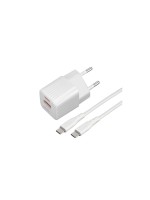 4smarts VoltPlug Duos Mini PD + USB-C Kabel, Weiss