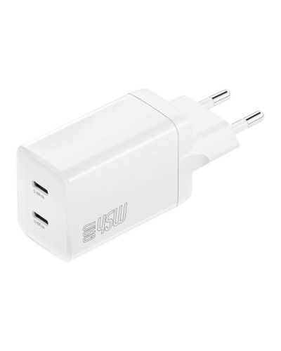 4smarts Chargeur mural USB PDPlug Dual 2x USB-C 45 W GaN
