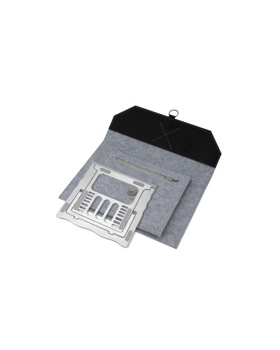 4smarts Pochette pour notebook Felty+ FoldStand ErgoFix 13 gris/argent