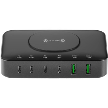 4smarts 7in1 Ladestation, Wireless Charger, Schwarz/Grau 4smarts 7in1 Ladestation, Wireless Charger, Schwarz/Grau