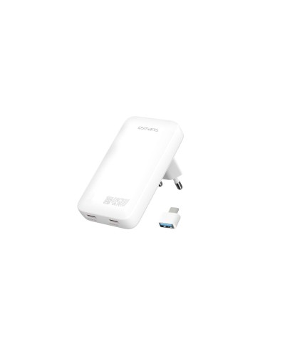 4smarts Chargeur secteur FlatPlug Slim Dual 45W GaN 2C, blanc
