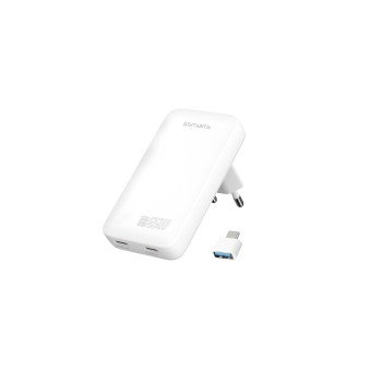 4smarts Ladegerät FlatPlug Slim Dual, 65W GaN, 2C, weiss 4smarts Ladegerät FlatPlug Slim Dual, 65W GaN, 2C, weiss