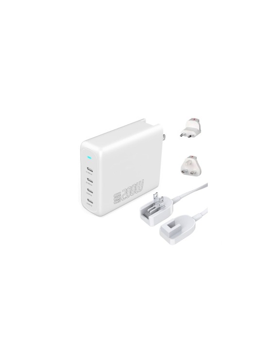 4smarts Chargeur mural USB GaN Flex Pro 200 W