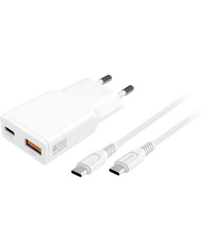 4smarts Chargeur secteur PDPlug Slim Duos GaN 1C+1A , blanc