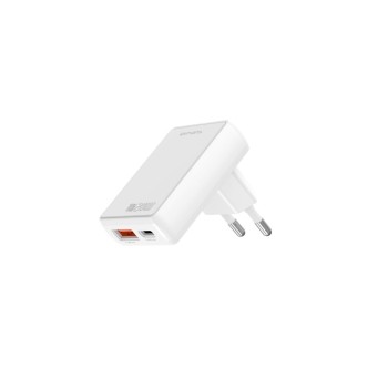 4smarts Netzladegerät FlatPlug Duos, 20W GaN, weiss, USB-C + USB-A 4smarts Netzladegerät FlatPlug Duos, 20W GaN, weiss, USB-C + USB-A