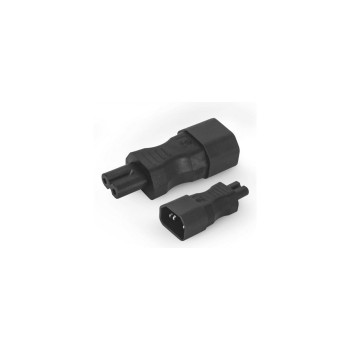 Alpha Elettronica Netzadapter C7 - C14, frontal gewinkelt, C7 Buchse, C14 Stecker Alpha Elettronica Netzadapter C7 - C14, frontal gewinkelt, C7 Buchse, C14 Stecker