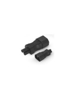 Alpha Elettronica Netzadapter C5 - C14, gerade, C5 Buchse, C14 Stecker