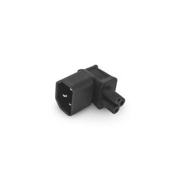 Alpha Elettronica Netzadapter C5 - C14, frontal gewinkelt, C5 Buchse, C14 Stecker Alpha Elettronica Netzadapter C5 - C14, frontal gewinkelt, C5 Buchse, C14 Stecker