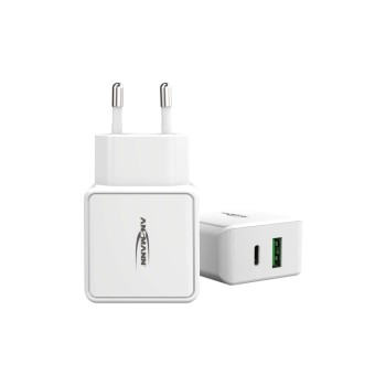 Ansmann Home Charger HC218PD weiss, 3 A, 20 W, 2 Port USB-C/A Ansmann Home Charger HC218PD weiss, 3 A, 20 W, 2 Port USB-C/A