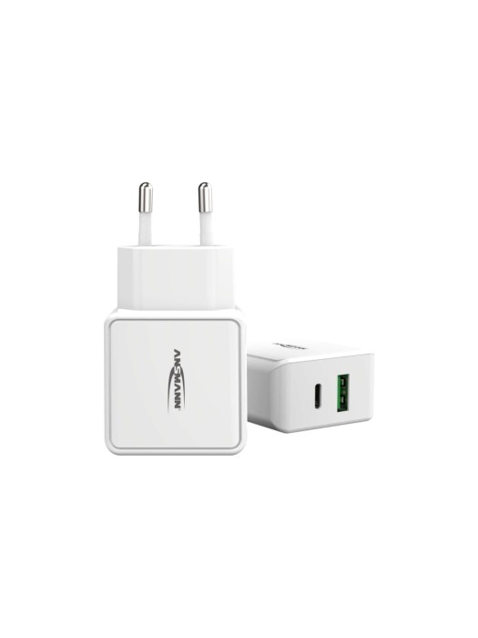 Ansmann Chargeur mural USB Home Charger HC218PD, 18 W, blanc