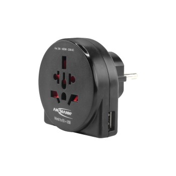 Ansmann Adaptateur de voyage World to EU + USB Ansmann Adaptateur de voyage World to EU + USB