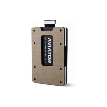 AVIATOR Portefeuille SLIDE AirTag sable brossé