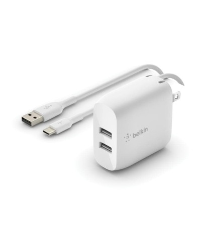 Belkin Chargeur mural USB Boost Charge 2-Port USB-A 24W + câble USB-C