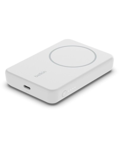 Belkin Drahtlose magnetische Powerbank, white, 5000mAh, Ausklappbarer Standfuss