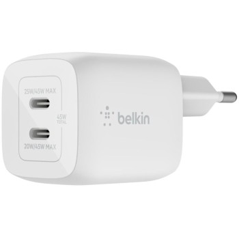 Belkin USB-C-GaN-Ladegerät, 2x USB-C, 45W, Schwarz Belkin USB-C-GaN-Ladegerät, 2x USB-C, 45W, Schwarz