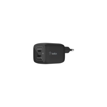 Belkin Dual USB-C-GaN-Ladegerät, 65W, Schwarz Belkin Dual USB-C-GaN-Ladegerät, 65W, Schwarz