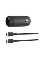 Belkin Boostcharge 30W Kfz-Ladegerät, with USB-C/USB-C-cable, black 