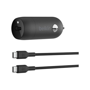 Belkin Boostcharge 30W Kfz-Ladegerät, with USB-C/USB-C-cable, black 