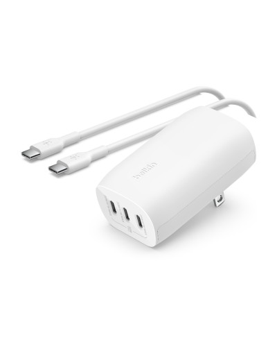 Belkin Boostcharge 67 W Ladegerät triple, withUSB-C-USB-C-cable, white