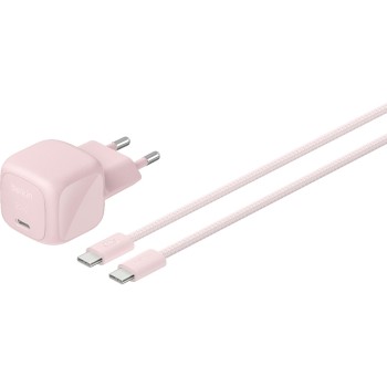 BELKIN BoostCharge USB-C Ladegerät 30W, PPS, 2m USB-C cable, Blush BELKIN BoostCharge USB-C Ladegerät 30W, PPS, 2m USB-C cable, Blush