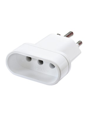 Adaptateur de voyage Suisse / USA, 3 pôles, male USA / femelle CH Adaptateur de voyage Suisse / USA, 3 pôles, male USA / femelle CH