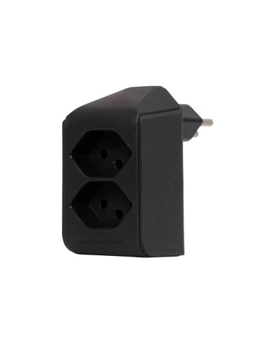 Brennenstuhl Fiche de branchement 2 x T13, pivotant à 300°, noir