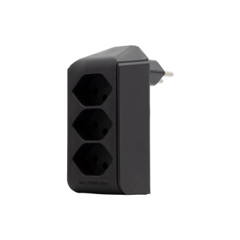 Brennenstuhl Fiche de branchement 3 x T13, pivotant à 300°, noir Brennenstuhl Fiche de branchement 3 x T13, pivotant à 300°, noir