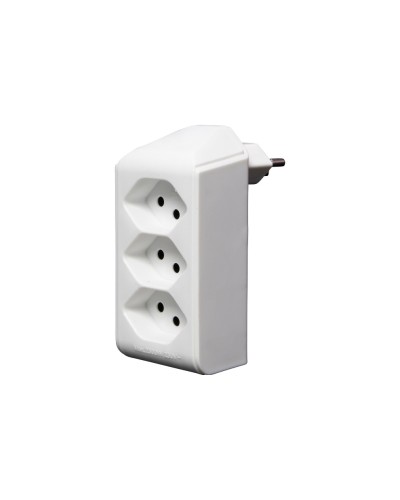 Brennenstuhl 3-fach Abzweigstecker drehbar, 300 Grad drehbar, ohne Schalter