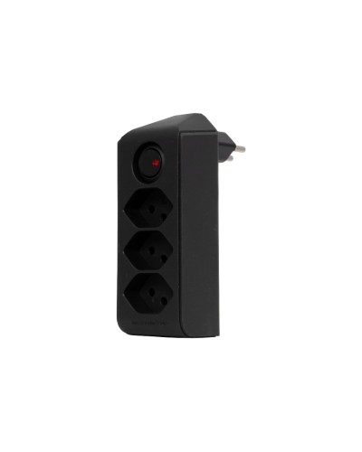 Brennenstuhl Fiche de branchement 3 x T13, pivotant à 300°, noir