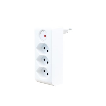 Brennenstuhl Fiche de branchement 3 x T13, pivotant à 300°, blanc Brennenstuhl Fiche de branchement 3 x T13, pivotant à 300°, blanc
