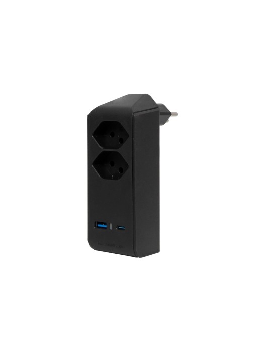 Brennenstuhl Fiche de branchement 2 x T13, 1 x USB A, 1 x USB C, 300° de rotation