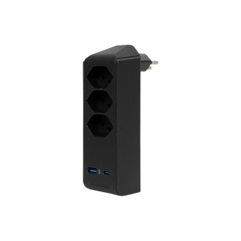 Brennenstuhl Fiche de branchement 3 x T13, 1 x USB A, 1 x USB C, 300° de rotation Brennenstuhl Fiche de branchement 3 x T13, 1 x USB A, 1 x USB C, 300° de rotation