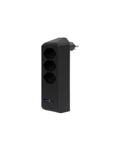 Brennenstuhl Fiche de branchement 3 x T13, 1 x USB A, 1 x USB C, 300° de rotation