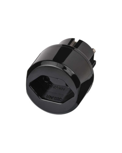 Brennenstuhl Reiseadapter SchuKo Stecker, Buchse Schweiz mit Kinderschutz, schwarz