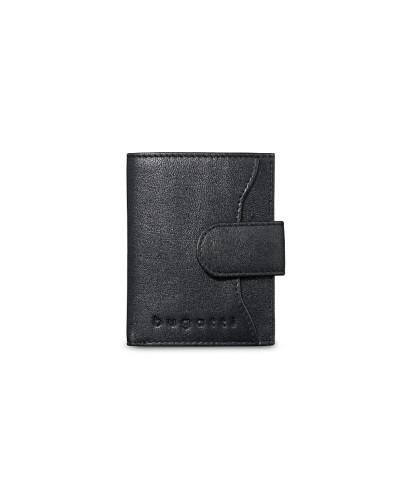 Bugatti DeLuxe RFID Kreditkartenetui, schwarz, 8 x 1.5 x 10.2 cm, mit Münzfach