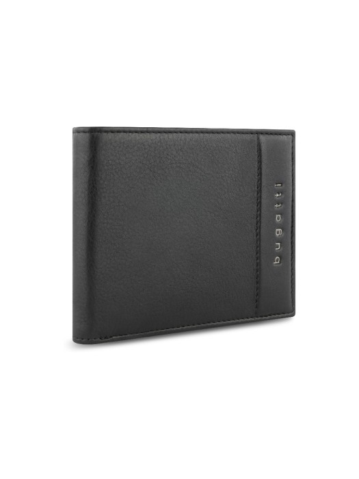 Bugatti Portefeuille Nome avec rabat - Pochette à billets noire