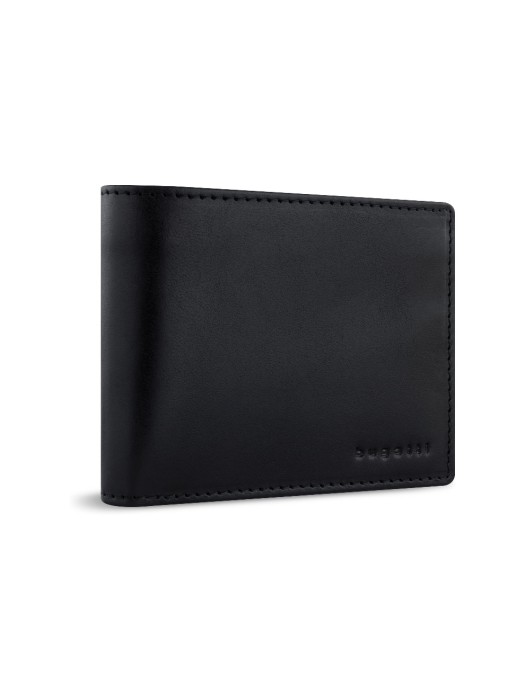 Bugatti Portefeuille Remo avec rabat - Pochette à billets noire