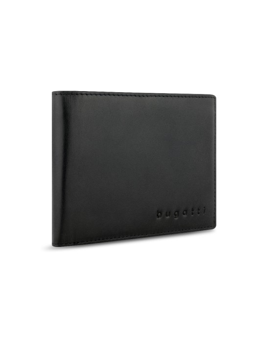Bugatti Portefeuille Super Slim RFID - Pochette à billets noire