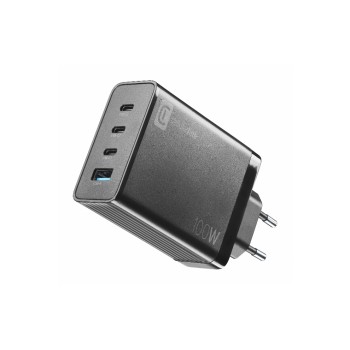 Cellular Line Nano 100 watts, 4 ports, GaN, noir
