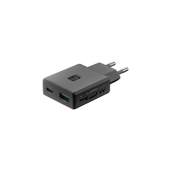 Cellular Line Duo Power Lite 45 W USB-C, 18 W USB-A, GaN+, noir Cellular Line Duo Power Lite 45 W USB-C, 18 W USB-A, GaN+, noir
