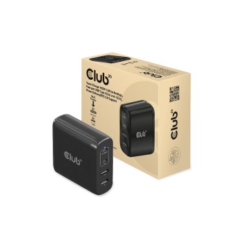 Club 3D, Ladegerät 100W GaN-Technologie, 2x USB Typ A, 2x USB Typ C, PD Club 3D, Ladegerät 100W GaN-Technologie, 2x USB Typ A, 2x USB Typ C, PD
