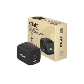 Club 3D, Reiseladegerät PPS 65Watt GAN, 2x USB Typ C, 1x USB Typ A, PD Club 3D, Reiseladegerät PPS 65Watt GAN, 2x USB Typ C, 1x USB Typ A, PD