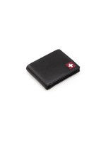 CN Portemonnaie RFID Schweizerkreuz, Aus Leder, Schwarz