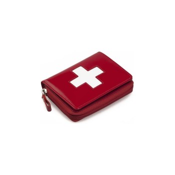CN Portemonnaie klein mit Schweizerkreuz, Aus Leder CN Portemonnaie klein mit Schweizerkreuz, Aus Leder