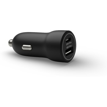 dbramante Car Charger USB-C+USB-A 30W+18W, 12/24V Black