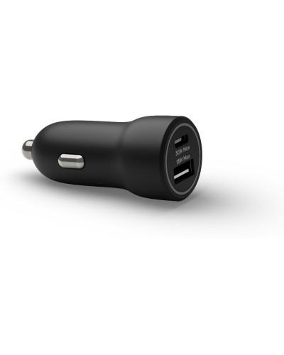 dbramante Car Charger USB-C+USB-A 30W+18W, 12/24V Black