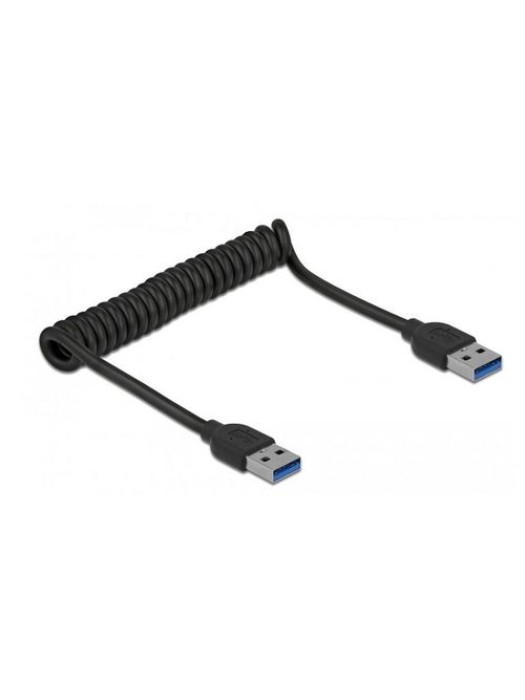 Delock Câble spiralé USB 3.0 5 Gbps USB A - USB A 1.2 m