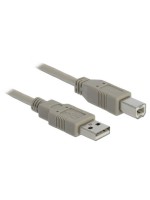 Delock USB2.0-cable A-B: 3m, 480Mbps, grey