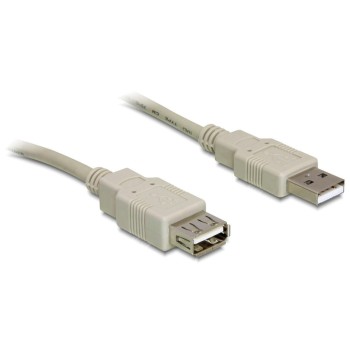 Delock USB2.0-Verlängerungskabel, 1.8m, USB-A Verlängerung, grau