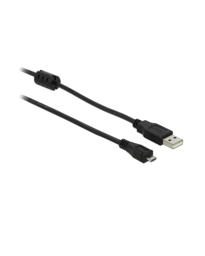 Delock Câble USB 2.0 avec noyau de ferrite USB A - Micro-USB B 2 m